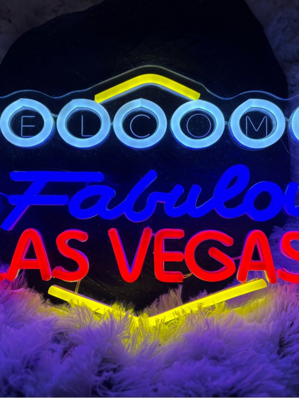Fabulous Las Vegas Neon Wall Sign - Multicolor LED